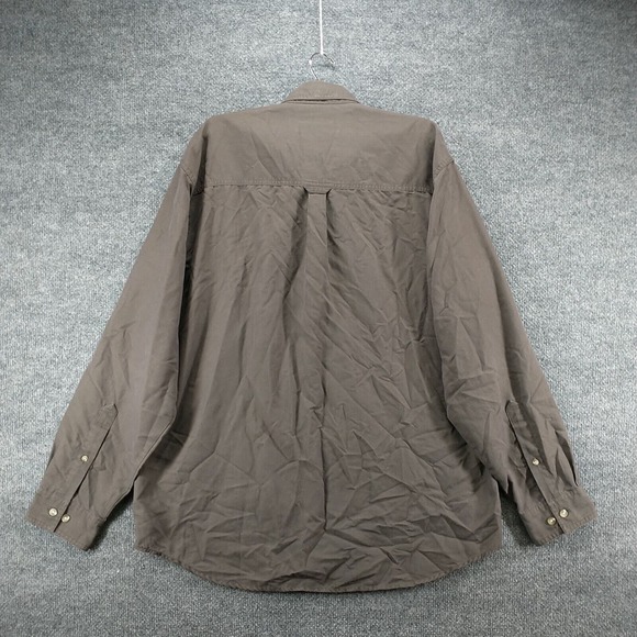 Columbia Men's Button Down Shirt Gray Large Long Sleeve Viscose Blend Casual - Picture 5 of 11